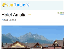 Tablet Screenshot of hotel-amalia-nova-lesna.com